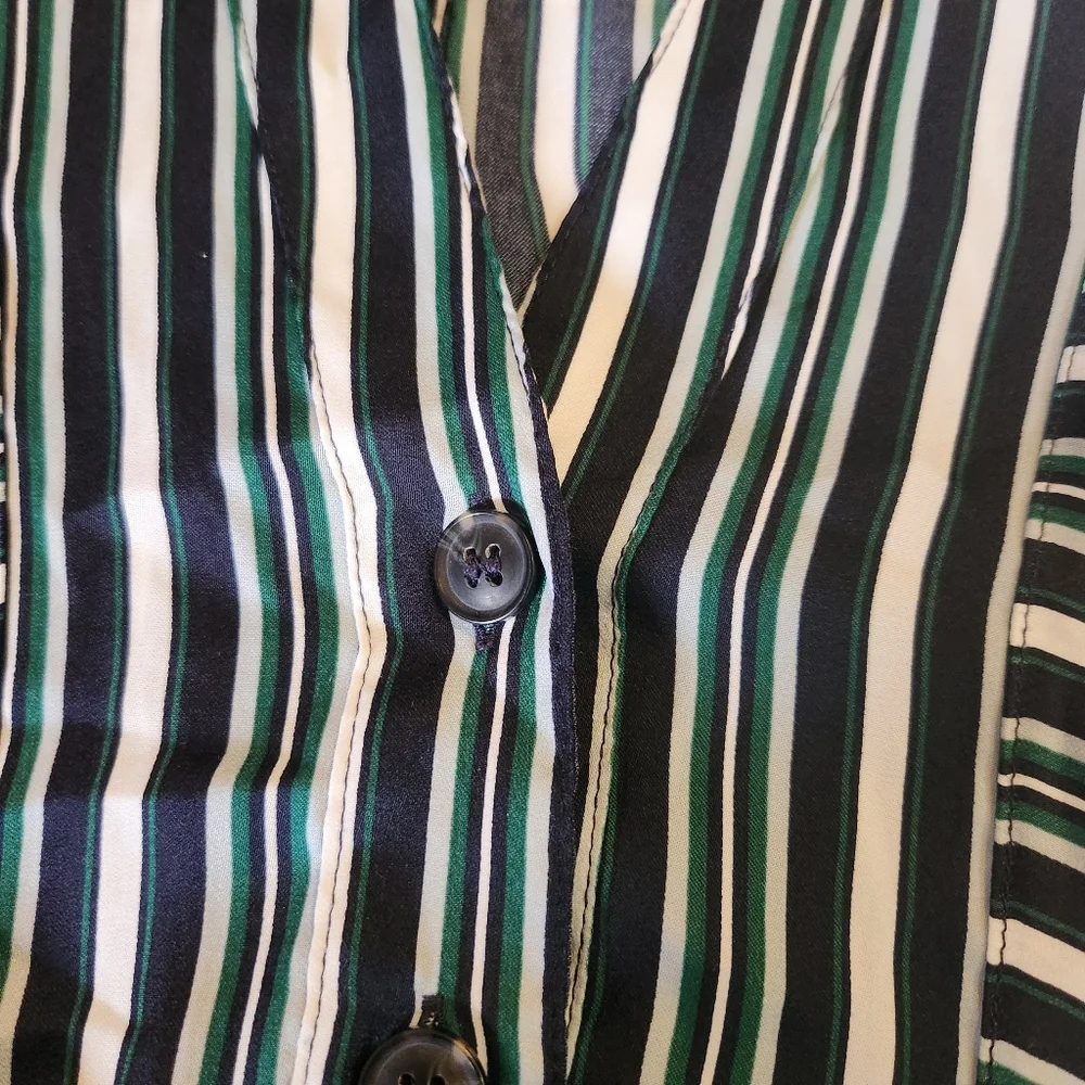Free People Striped Blouse Size Large Boho Flowy Lightweight Top